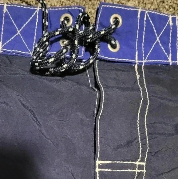 VTG Tommy Hilfiger Color Block Board Surf Swim Trunks Shorts Crest XLG - Picture 6 of 9